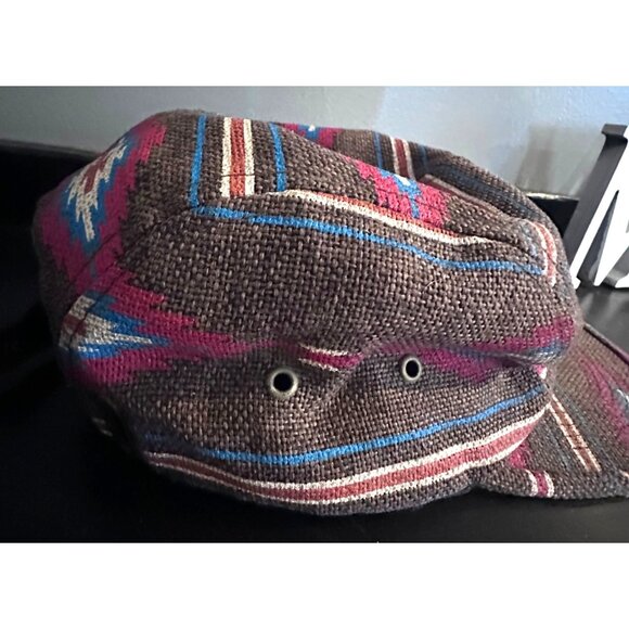 Obey Propaganda Retro Y2K Boho Asymmetrical Art Print Newsboy Ivy Cap Hat - Picture 4 of 8